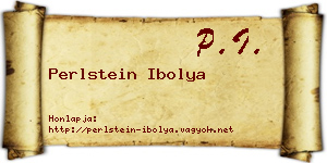 Perlstein Ibolya névjegykártya