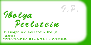 ibolya perlstein business card